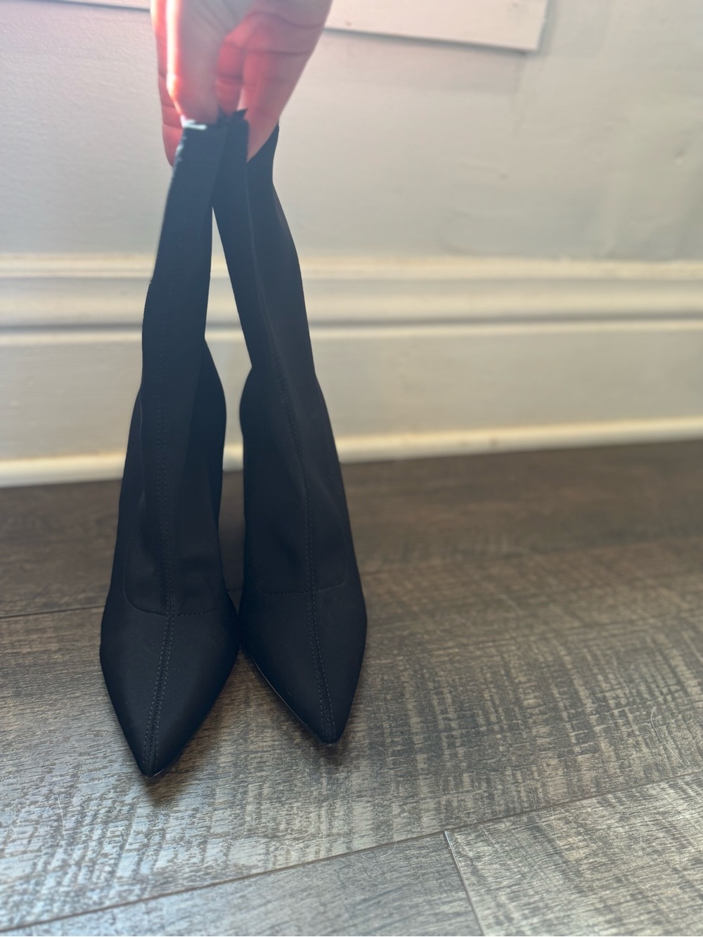 Block Heel Sock Bootie